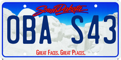 SD license plate 0BAS43