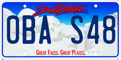 SD license plate 0BAS48