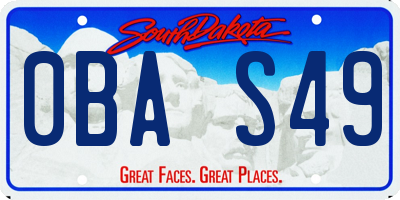 SD license plate 0BAS49