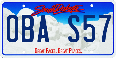 SD license plate 0BAS57