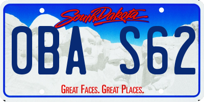 SD license plate 0BAS62