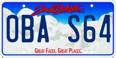 SD license plate 0BAS64