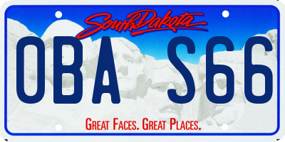 SD license plate 0BAS66