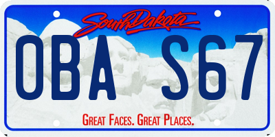 SD license plate 0BAS67