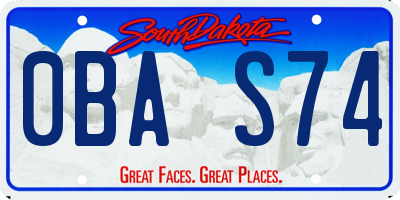 SD license plate 0BAS74