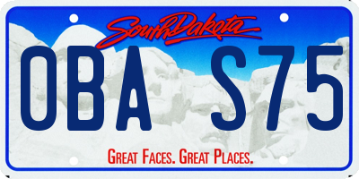SD license plate 0BAS75