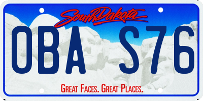 SD license plate 0BAS76