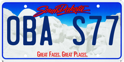 SD license plate 0BAS77