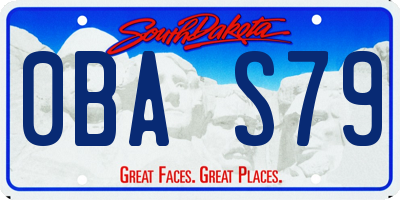 SD license plate 0BAS79