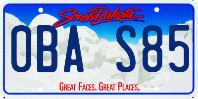 SD license plate 0BAS85