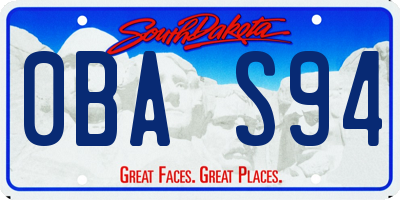 SD license plate 0BAS94