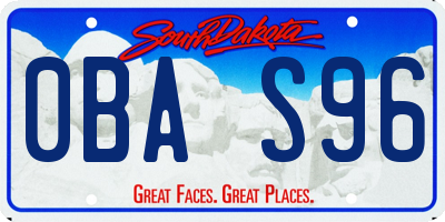 SD license plate 0BAS96