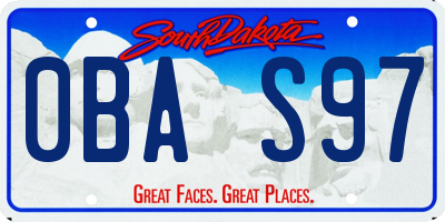 SD license plate 0BAS97