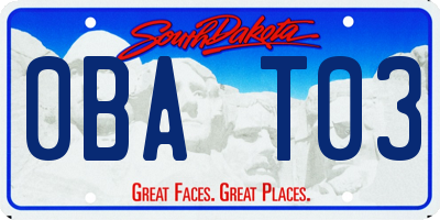 SD license plate 0BAT03