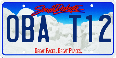 SD license plate 0BAT12