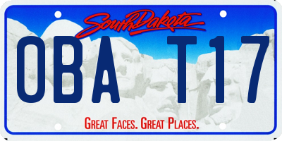 SD license plate 0BAT17
