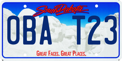 SD license plate 0BAT23