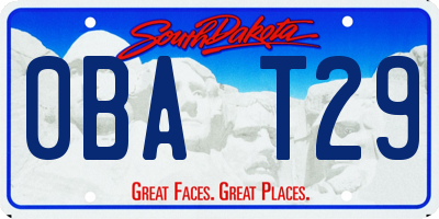SD license plate 0BAT29