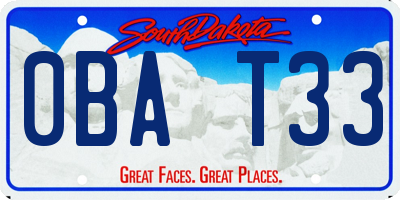 SD license plate 0BAT33