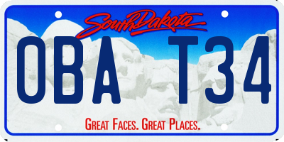 SD license plate 0BAT34