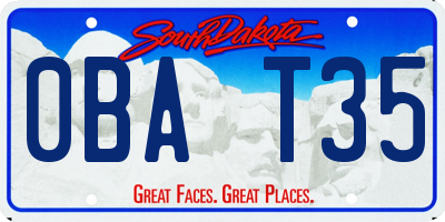 SD license plate 0BAT35