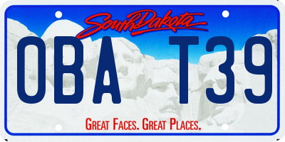 SD license plate 0BAT39