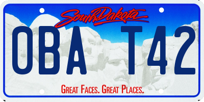 SD license plate 0BAT42