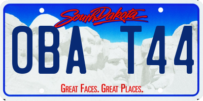 SD license plate 0BAT44