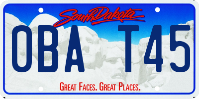 SD license plate 0BAT45