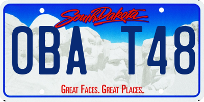 SD license plate 0BAT48