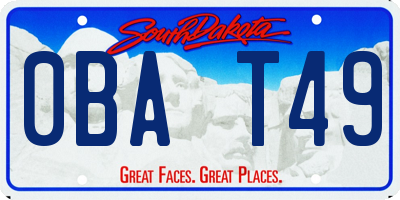 SD license plate 0BAT49