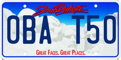 SD license plate 0BAT50