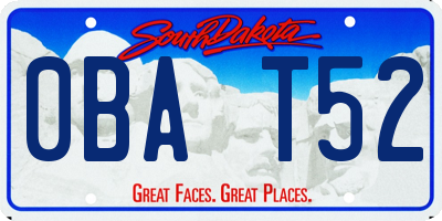 SD license plate 0BAT52