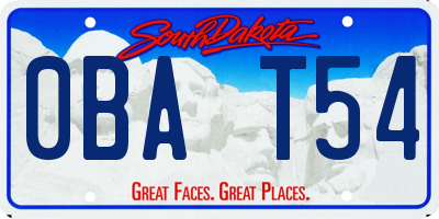 SD license plate 0BAT54