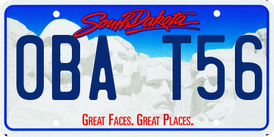 SD license plate 0BAT56