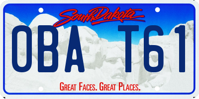 SD license plate 0BAT61