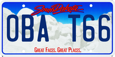 SD license plate 0BAT66