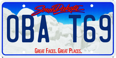 SD license plate 0BAT69