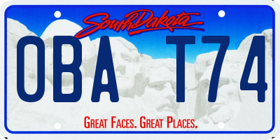 SD license plate 0BAT74