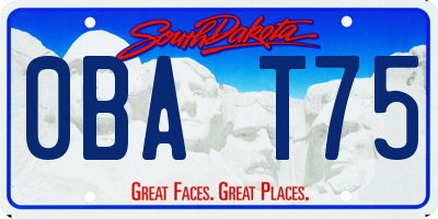 SD license plate 0BAT75