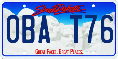 SD license plate 0BAT76