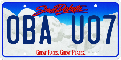 SD license plate 0BAU07
