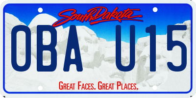 SD license plate 0BAU15