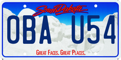 SD license plate 0BAU54
