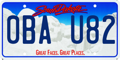 SD license plate 0BAU82