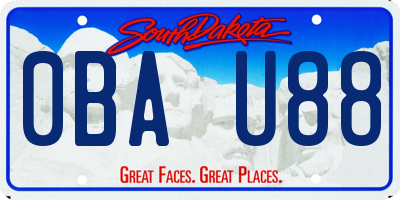 SD license plate 0BAU88