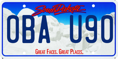 SD license plate 0BAU90