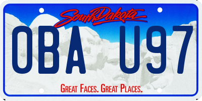 SD license plate 0BAU97