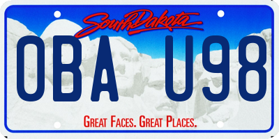SD license plate 0BAU98