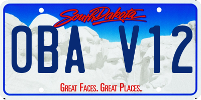 SD license plate 0BAV12